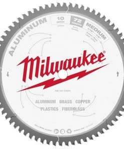 Milwaukee Tools Milwaukee 10" 72 Tooth 5/8" Arbor Circular Saw Aluminum Cutting Blade 48-40-4360