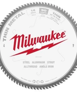Milwaukee Tools Milwaukee 14" 90 Tooth 1" Arbor Circular Saw Thin Metal Cutting Blade 48-40-4510