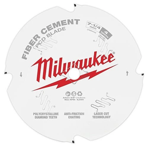 Milwaukee Tools Milwaukee 7-1/4" PCD/Fiber Cement Circular Saw Blade 48-40-7000 3 Milwaukee Tools Milwaukee 7-1/4" PCD/Fiber Cement Circular Saw Blade 48-40-7000