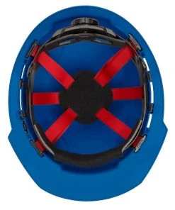 Milwaukee Tools Milwaukee Blue Front Brim Unvented Type 1 Class E Hard Hat W/ 6pt Ratcheting Suspension 48-73-1124 -Milwaukee Tool-shop 48 73 1124 3