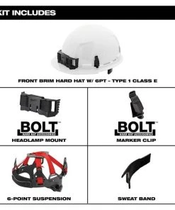 Milwaukee Tools Milwaukee Black Front Brim Unvented Type 1 Class E Hard Hat W/ 6pt Ratcheting Suspension 48-73-1130 -Milwaukee Tool-shop 48 73 1130 6 phqe6zxgajzj2ygj