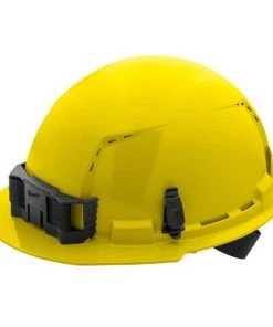 Milwaukee Tools Milwaukee Yellow Front Brim Vented Type 1 Class C Hard Hat W/ 4pt Ratcheting Suspension 48-73-1202