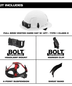 Milwaukee Tools Milwaukee Black Full Brim Vented Type 1 Class C Hard Hat W/ 4pt Ratcheting Suspension 48-73-1211 -Milwaukee Tool-shop 48 73 1211 6 iyj17crs9eumdsqq