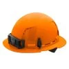 Milwaukee Tools Milwaukee Orange Full Brim Vented Type 1 Class C Hard Hat W/ 4pt Ratcheting Suspension 48-73-1213