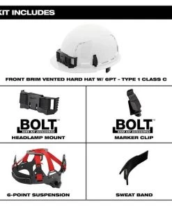 Milwaukee Tools Milwaukee White Front Brim Vented Type 1 Class C Hard Hat W/ 6pt Ratcheting Suspension 48-73-1220 11 Milwaukee Tools Milwaukee White Front Brim Vented Type 1 Class C Hard Hat W/ 6pt Ratcheting Suspension 48-73-1220 -Milwaukee Tool-shop 48 73 1220 5 bprwqlaut2dws7kz