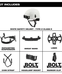 Milwaukee Tools Milwaukee White Unvented Type 2 Class E Safety Helmet W/ BOLT 48-73-1301 13 Milwaukee Tools Milwaukee White Unvented Type 2 Class E Safety Helmet W/ BOLT 48-73-1301 -Milwaukee Tool-shop 48 73 1301 6 zarmgj3j36nr8nov
