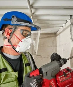 Milwaukee Tools Milwaukee Blue Front Brim Unvented Type 2 Class E Safety Helmet W/ BOLT 48-73-1325 -Milwaukee Tool-shop 48 73 1325 4