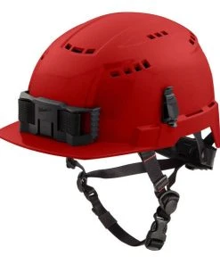 Milwaukee Tools Milwaukee Red Front Brim Vented Type 2 Class C Safety Helmet W/ BOLT 48-73-1328