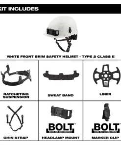 Milwaukee Tools Milwaukee Gray Front Brim Helmet With BOLT - Class E 48-73-1337 9 Milwaukee Tools Milwaukee Gray Front Brim Helmet With BOLT - Class E 48-73-1337 -Milwaukee Tool-shop 48 73 1337 c