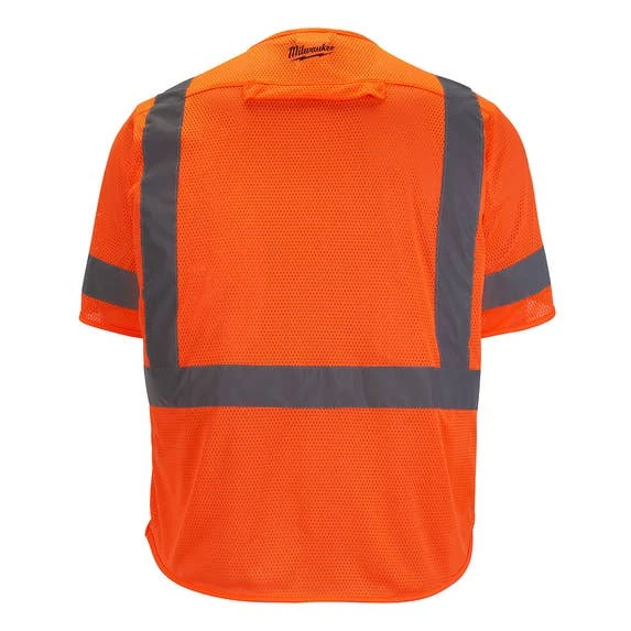 Milwaukee Tools Milwaukee Class 3 High Visibility Orange Mesh Safety Vest - 48-73-5135 4 Milwaukee Tools Milwaukee Class 3 High Visibility Orange Mesh Safety Vest - 48-73-5135 - Image 2