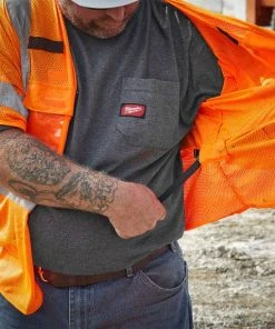 Milwaukee Tools Milwaukee Class 3 High Visibility Orange Mesh Safety Vest - 48-73-5135 8 Milwaukee Tools Milwaukee Class 3 High Visibility Orange Mesh Safety Vest - 48-73-5135 -Milwaukee Tool-shop 48 73 5135 3