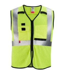 Milwaukee Tools Milwaukee AR/FR Cat. 1 Class 2 High Visibility Yellow Mesh Safety Vest 48-73-520