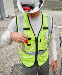 Milwaukee Tools Milwaukee AR/FR Cat. 1 Class 2 High Visibility Yellow Mesh Safety Vest 48-73-520 -Milwaukee Tool-shop 48 73 520 4