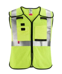 Milwaukee Tools Milwaukee AR/FR Cat. 1 Class 2 Breakaway High Visibility Yellow Mesh Safety Vest - ANSI/CSA 48-73-521