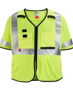 Milwaukee Tools Milwaukee AR/FR Cat. 1 Class 3 High Visibility Yellow Mesh Safety Vest 48-73-522