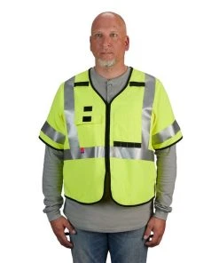 Milwaukee Tools Milwaukee AR/FR Cat. 1 Class 3 High Visibility Yellow Safety Vest 48-73-532 11 Milwaukee Tools Milwaukee AR/FR Cat. 1 Class 3 High Visibility Yellow Safety Vest 48-73-532 -Milwaukee Tool-shop 48 73 532 4