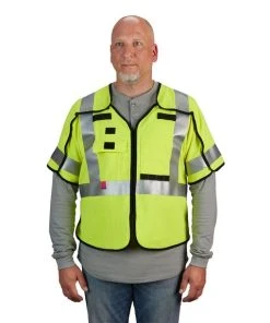 Milwaukee Tools Milwaukee AR/FR Cat. 1 Class 3 Breakaway High Visibility Yellow Safety Vest - ANSI/CSA 48-73-533 9 Milwaukee Tools Milwaukee AR/FR Cat. 1 Class 3 Breakaway High Visibility Yellow Safety Vest - ANSI/CSA 48-73-533 -Milwaukee Tool-shop 48 73 533 4