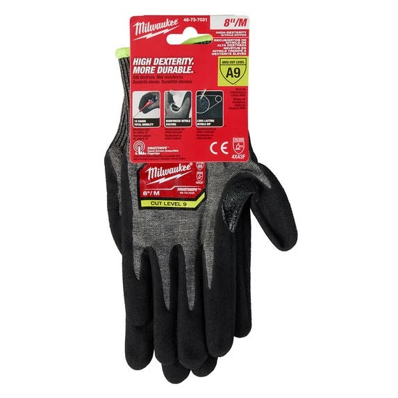 Milwaukee Tools Milwaukee Cut Level 9 High-Dexterity Nitrile Dipped Gloves (12-Pack) 48-73-703B 5 Milwaukee Tools Milwaukee Cut Level 9 High-Dexterity Nitrile Dipped Gloves (12-Pack) 48-73-703B - Image 3