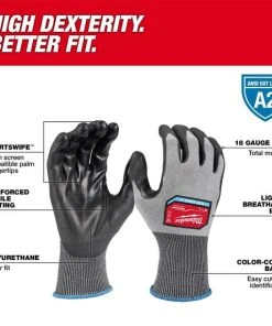 Milwaukee Tools Milwaukee Cut Level 2 High Dexterity Polyurethane Dipped Gloves (Single Pair) 48-73-872 9 Milwaukee Tools Milwaukee Cut Level 2 High Dexterity Polyurethane Dipped Gloves (Single Pair) 48-73-872 -Milwaukee Tool-shop 48 73 872 3