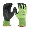 Milwaukee Tools Milwaukee High Visibility Cut Level 5 Polyurethane Dipped Gloves - 2XL (12 Pack) 48-73-8954B