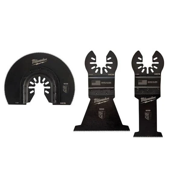 Milwaukee Tools Milwaukee Open-Lok 3 Piece Wood Cutting Multi-Tool Blade Variety Pack 49-10-9004 3 Milwaukee Tools Milwaukee Open-Lok 3 Piece Wood Cutting Multi-Tool Blade Variety Pack 49-10-9004