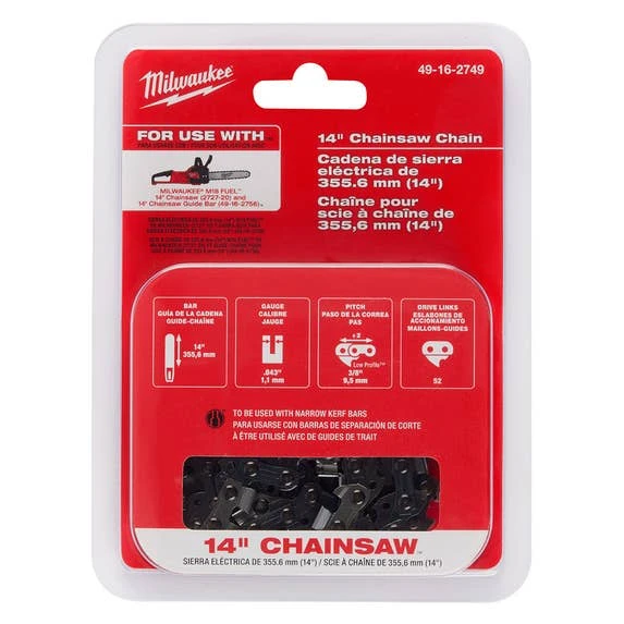 Milwaukee Tools Milwaukee 14" Chainsaw Chain 49-16-2749 3 Milwaukee Tools Milwaukee 14" Chainsaw Chain 49-16-2749