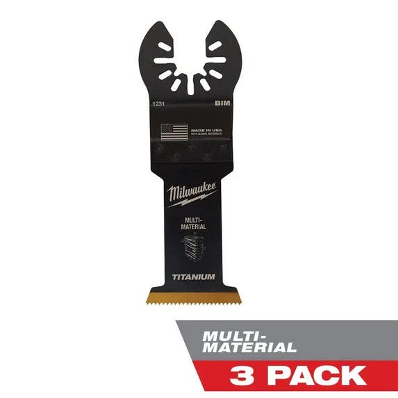 Milwaukee Tools Milwaukee 1-3/8" Open-Lok Titanium Enhanced Bi-Metal Universal Fit Multi-Material Blades (3 Pack) 49-25-1233 3 Milwaukee Tools Milwaukee 1-3/8" Open-Lok Titanium Enhanced Bi-Metal Universal Fit Multi-Material Blades (3 Pack) 49-25-1233