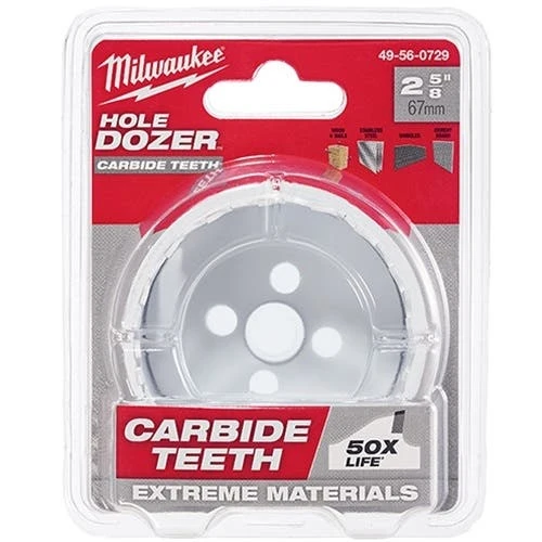 Milwaukee Tools Milwaukee 2-5/8" Carbide Teeth Hole Dozer Hole Saw 49-56-0729 3 Milwaukee Tools Milwaukee 2-5/8" Carbide Teeth Hole Dozer Hole Saw 49-56-0729