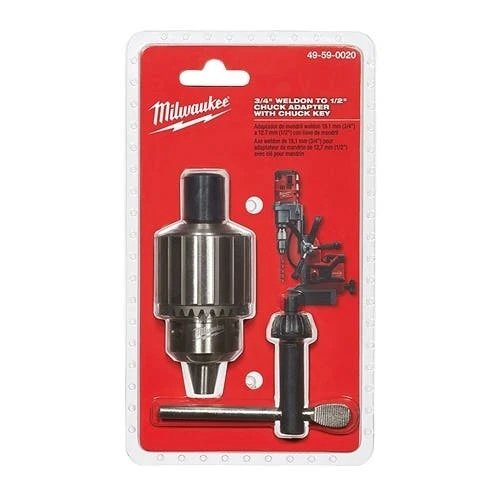 Milwaukee Tools Milwaukee Mag Drill 1/2" Chuck Fits 3/4" Weldon Shank 49-59-0020 3 Milwaukee Tools Milwaukee Mag Drill 1/2" Chuck Fits 3/4" Weldon Shank 49-59-0020