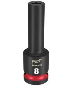 Milwaukee Tools Milwaukee Shockwave Impact Duty 1/2" Drive 8mm Deep 6 Point Socket 49-66-6269
