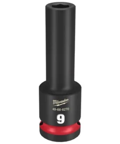 Milwaukee Tools Milwaukee Shockwave Impact Duty 1/2" Drive 9mm Deep 6 Point Socket 49-66-6270