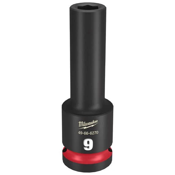 Milwaukee Tools Milwaukee Shockwave Impact Duty 1/2" Drive 9mm Deep 6 Point Socket 49-66-6270 3 Milwaukee Tools Milwaukee Shockwave Impact Duty 1/2" Drive 9mm Deep 6 Point Socket 49-66-6270