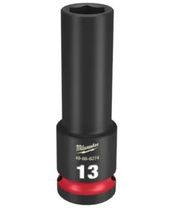 Milwaukee Tools Milwaukee Shockwave Impact Duty 1/2" Drive 13mm Deep 6 Point Socket 49-66-6274