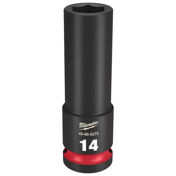 Milwaukee Tools Milwaukee Shockwave Impact Duty 1/2" Drive 14mm Deep 6 Point Socket 49-66-6275 3 Milwaukee Tools Milwaukee Shockwave Impact Duty 1/2" Drive 14mm Deep 6 Point Socket 49-66-6275