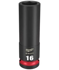 Milwaukee Tools Milwaukee Shockwave Impact Duty 1/2" Drive 16mm Deep 6 Point Socket 49-66-6277