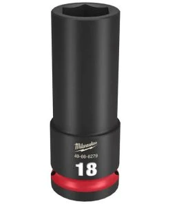 Milwaukee Tools Milwaukee Shockwave Impact Duty 1/2" Drive 18mm Deep 6 Point Socket 49-66-6279
