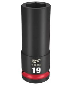 Milwaukee Tools Milwaukee Shockwave Impact Duty 1/2" Drive 19mm Deep 6 Point Socket 49-66-6280