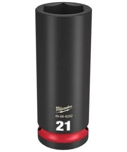 Milwaukee Tools Milwaukee Shockwave Impact Duty 1/2" Drive 21mm Deep 6 Point Socket 49-66-6282