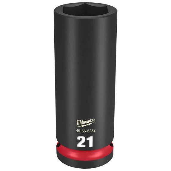 Milwaukee Tools Milwaukee Shockwave Impact Duty 1/2" Drive 21mm Deep 6 Point Socket 49-66-6282 3 Milwaukee Tools Milwaukee Shockwave Impact Duty 1/2" Drive 21mm Deep 6 Point Socket 49-66-6282