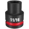 Milwaukee Tools Milwaukee Shockwave Impact Duty 3/4" Drive 11/16" Standard 6 Point Socket 49-66-6302