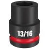 Milwaukee Tools Milwaukee Shockwave Impact Duty 3/4" Drive 13/16" Standard 6 Point Socket 49-66-6304