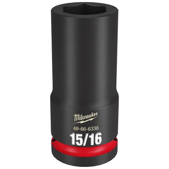 Milwaukee Tools Milwaukee Shockwave Impact Duty 3/4" Drive 15/16" Deep 6 Point Socket 49-66-6338 3 Milwaukee Tools Milwaukee Shockwave Impact Duty 3/4" Drive 15/16" Deep 6 Point Socket 49-66-6338