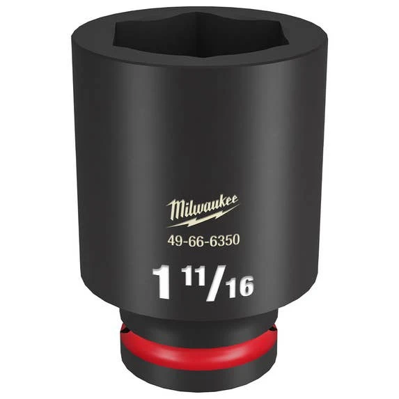Milwaukee Tools Milwaukee Shockwave Impact Duty 3/4" Drive 1-11/16" Deep 6 Point Socket 49-66-6350 3 Milwaukee Tools Milwaukee Shockwave Impact Duty 3/4" Drive 1-11/16" Deep 6 Point Socket 49-66-6350