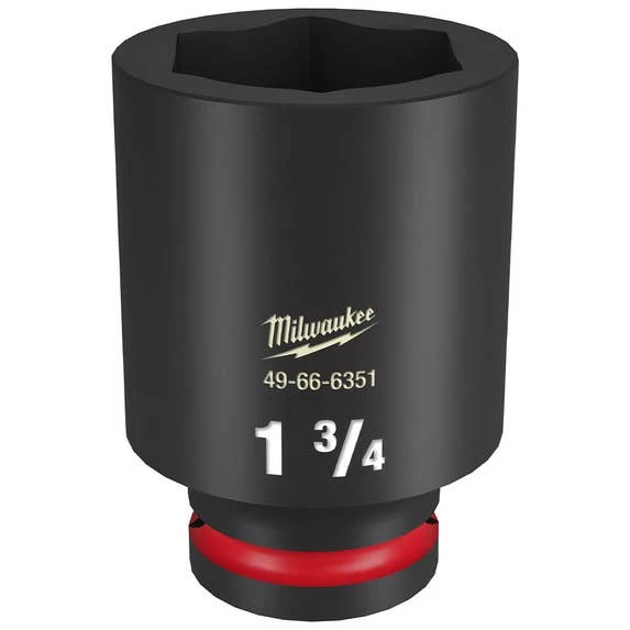 Milwaukee Tools Milwaukee Shockwave Impact Duty 3/4" Drive 1-3/4" Deep 6 Point Socket 49-66-6351 3 Milwaukee Tools Milwaukee Shockwave Impact Duty 3/4" Drive 1-3/4" Deep 6 Point Socket 49-66-6351