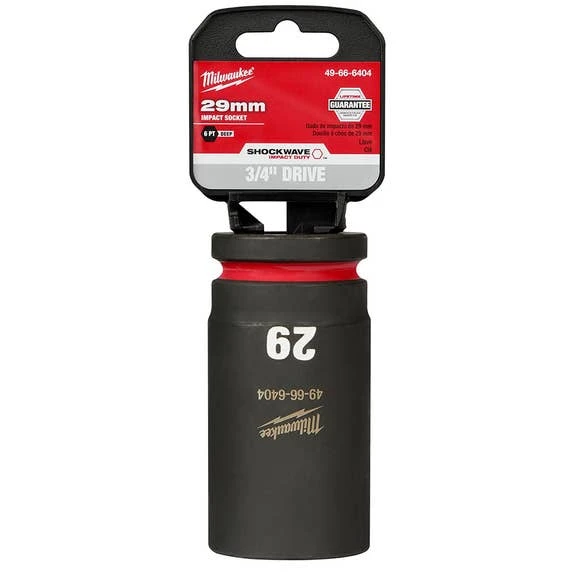 Milwaukee Tools Milwaukee Shockwave Impact Duty 3/4" Drive 29mm Deep 6 Point Socket 49-66-6404 3 Milwaukee Tools Milwaukee Shockwave Impact Duty 3/4" Drive 29mm Deep 6 Point Socket 49-66-6404