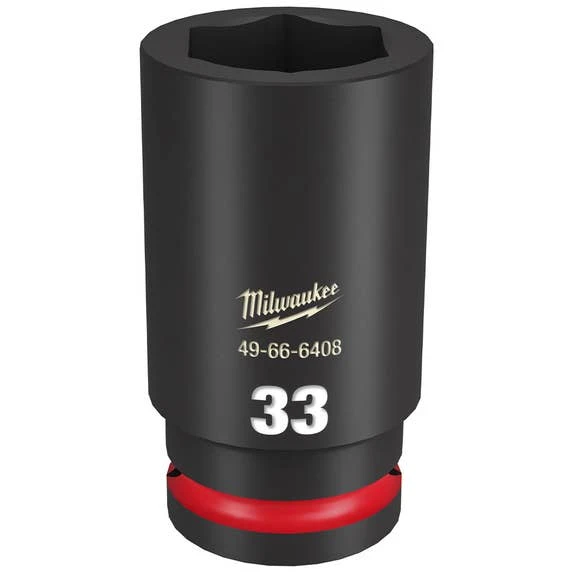 Milwaukee Tools Milwaukee Shockwave Impact Duty 3/4" Drive 33mm Deep 6 Point Socket 49-66-6408 3 Milwaukee Tools Milwaukee Shockwave Impact Duty 3/4" Drive 33mm Deep 6 Point Socket 49-66-6408