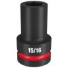 Milwaukee Tools Milwaukee Shockwave Impact Duty 1" Drive 15/16" Deep 6 Point Socket 49-66-6503