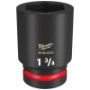 Milwaukee Tools Milwaukee Shockwave Impact Duty 1" Drive 1-3/4" Deep 6 Point Socket 49-66-6516