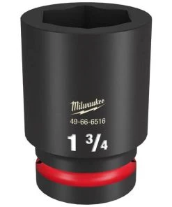 Milwaukee Tools Milwaukee Shockwave Impact Duty 1" Drive 1-3/4" Deep 6 Point Socket 49-66-6516