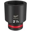 Milwaukee Tools Milwaukee Shockwave Impact Duty 1" Drive 2-1/4" Deep 6 Point Socket 49-66-6521 -Milwaukee Tool-shop 49 66 6521 czfsguue5owp7rz6